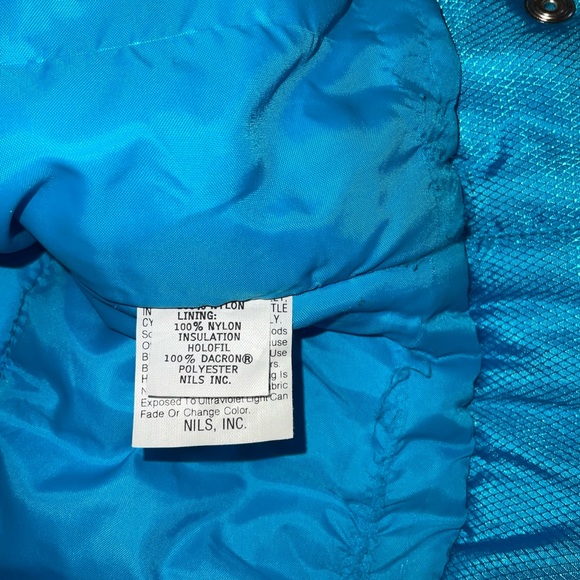 NILS Vintage Ski Jacket Ladies Fitted Coat Gorgeous Turquoise Size 12 Full Zip - Picture 11 of 16